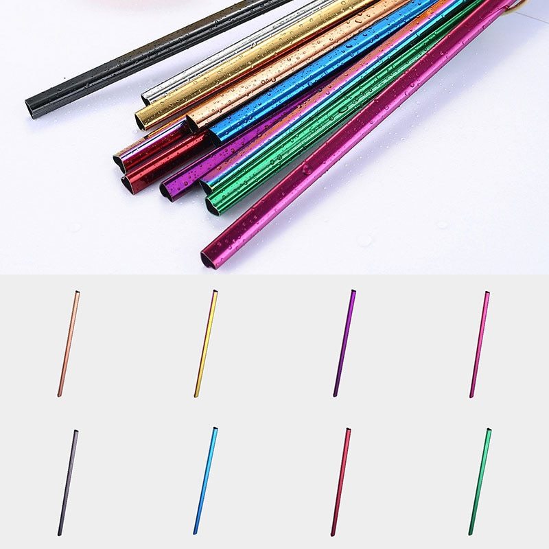 Drinking Straw Reusable Metal Straw Set Heart-shaped Bubble Tea Straws