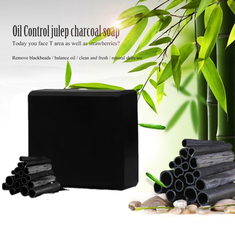 Natural bamboo charcoal handmade soap