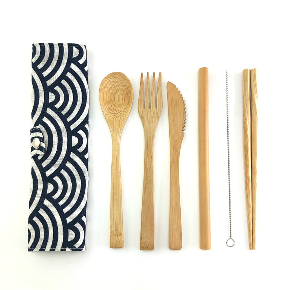 Bamboo cutlery set