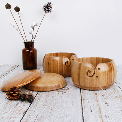 Wool Bowl Dustproof Bowl Bamboo