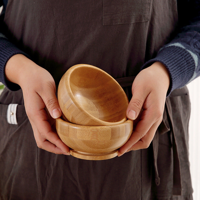 Bamboo Salad Bowl Large Mask Bowl