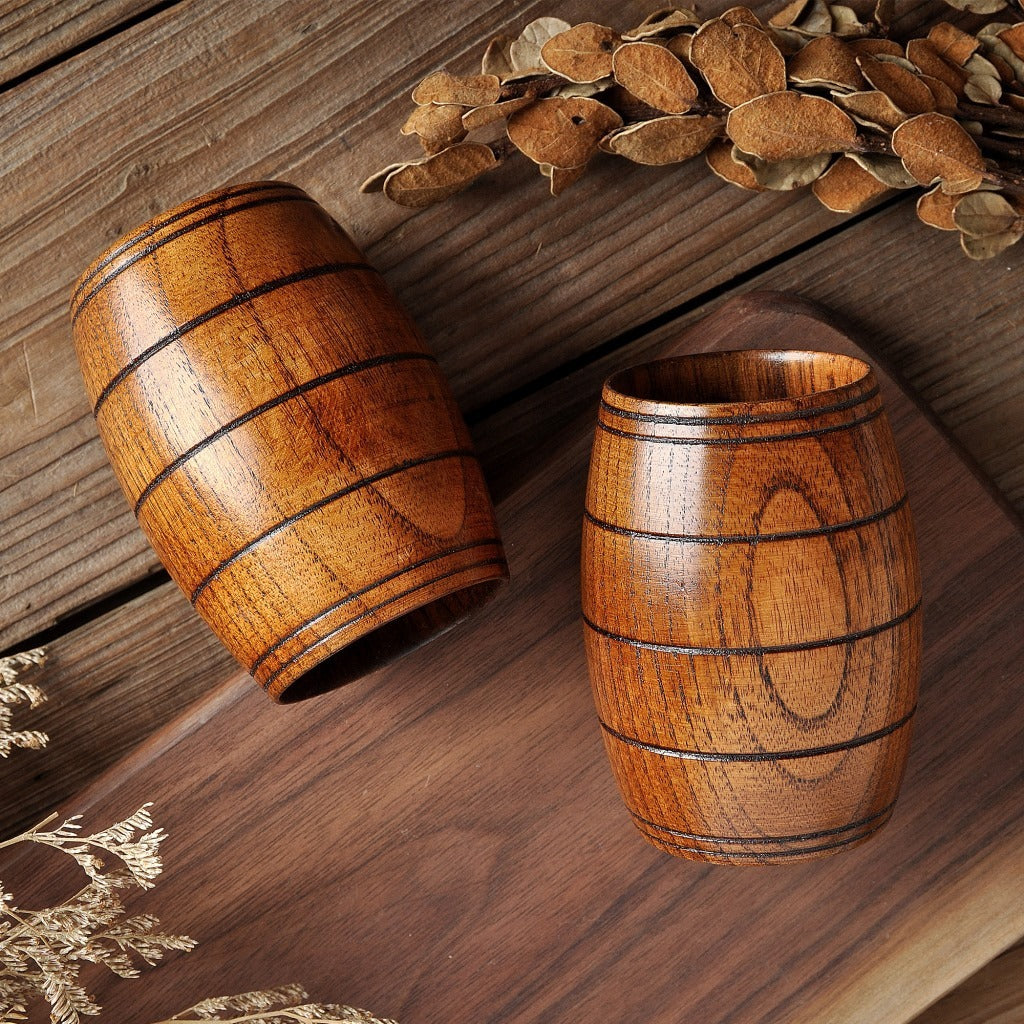 Wooden Beer Barrel Water Cup